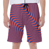 Psychedelic Illusion Print Men's Beach Shorts