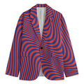 Psychedelic Illusion Print Men's Blazer