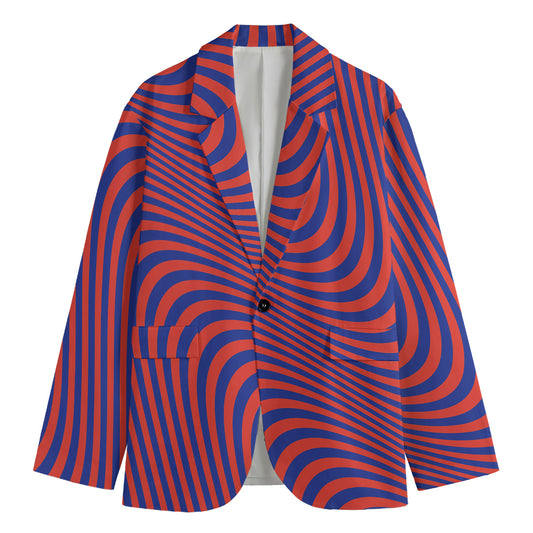 Psychedelic Illusion Print Men's Blazer