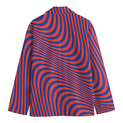 Psychedelic Illusion Print Men's Blazer