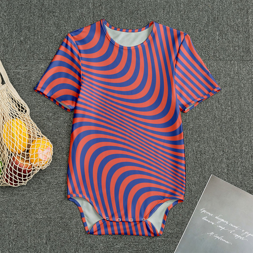 Psychedelic Illusion Print Men's Bodysuit