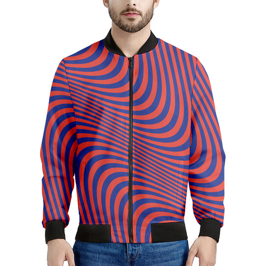 Psychedelic Illusion Print Men's Bomber Jacket