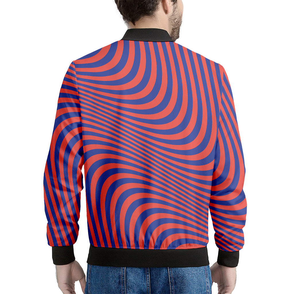 Psychedelic Illusion Print Men's Bomber Jacket