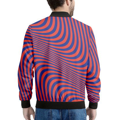 Psychedelic Illusion Print Men's Bomber Jacket