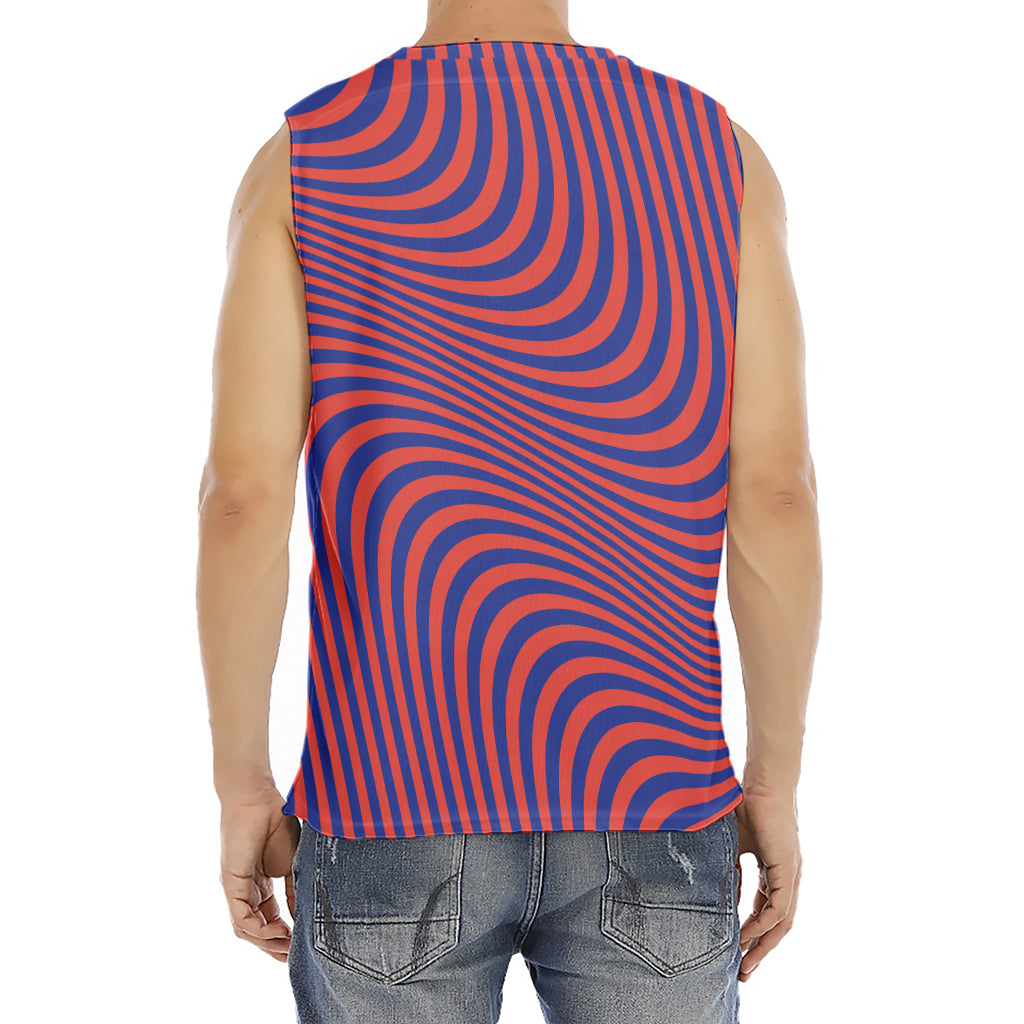 Psychedelic Illusion Print Men's Fitness Tank Top