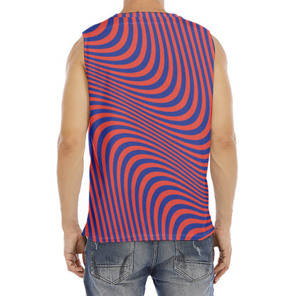 Psychedelic Illusion Print Men's Fitness Tank Top