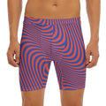 Psychedelic Illusion Print Men's Long Boxer Briefs