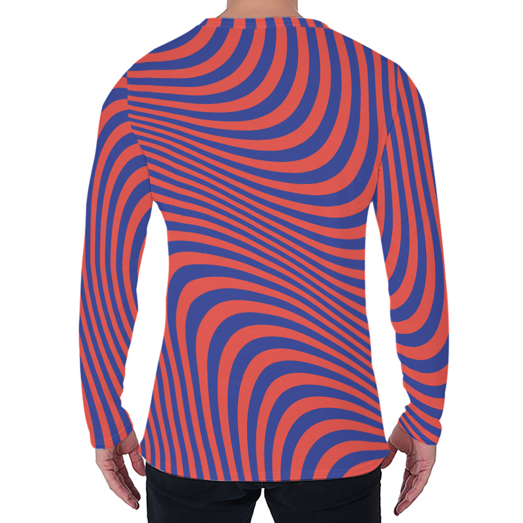 Psychedelic Illusion Print Men's Long Sleeve T-Shirt