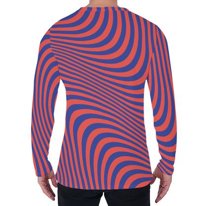 Psychedelic Illusion Print Men's Long Sleeve T-Shirt