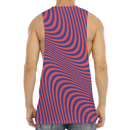 Psychedelic Illusion Print Men's Muscle Tank Top
