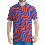 Psychedelic Illusion Print Men's Polo Shirt