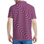 Psychedelic Illusion Print Men's Polo Shirt