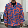 Psychedelic Illusion Print Men's Shirt Jacket
