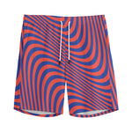 Psychedelic Illusion Print Men's Sports Shorts