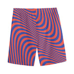 Psychedelic Illusion Print Men's Sports Shorts