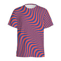 Psychedelic Illusion Print Men's Athletic T-Shirt
