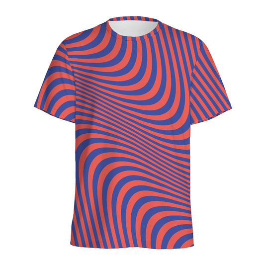 Psychedelic Illusion Print Men's Sports T-Shirt