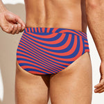 Psychedelic Illusion Print Men's Swim Briefs