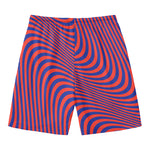 Psychedelic Illusion Print Men's Swim Trunks