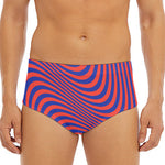 Psychedelic Illusion Print Men's Triangle Swim Briefs