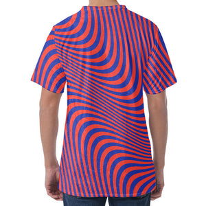 Psychedelic Illusion Print Men's Velvet T-Shirt