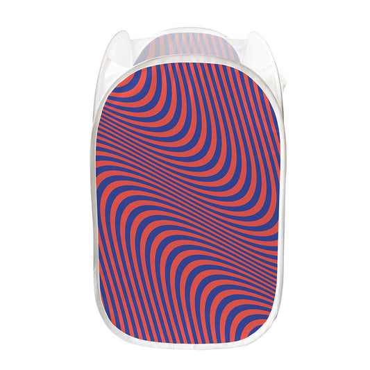 Psychedelic Illusion Print Mesh Laundry Hamper