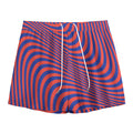 Psychedelic Illusion Print Mesh Shorts