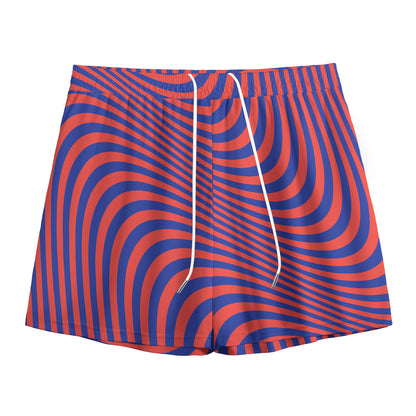 Psychedelic Illusion Print Mesh Shorts