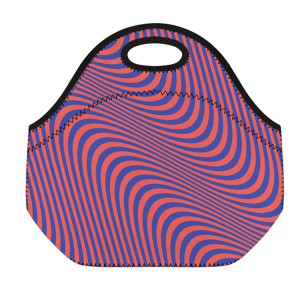 Psychedelic Illusion Print Neoprene Lunch Bag