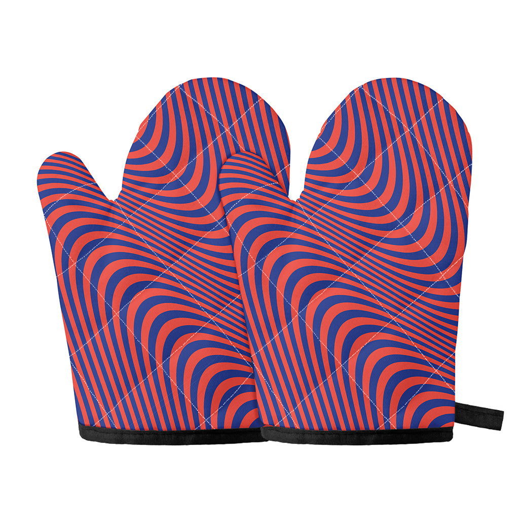 Psychedelic Illusion Print Oven Mitts