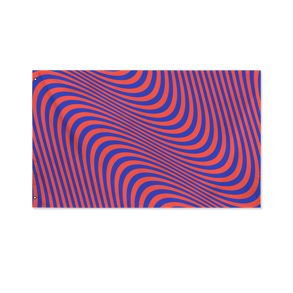 Psychedelic Illusion Print Polyester Flag