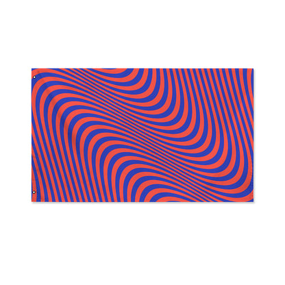 Psychedelic Illusion Print Polyester Flag