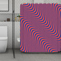 Psychedelic Illusion Print Polyester Shower Curtain