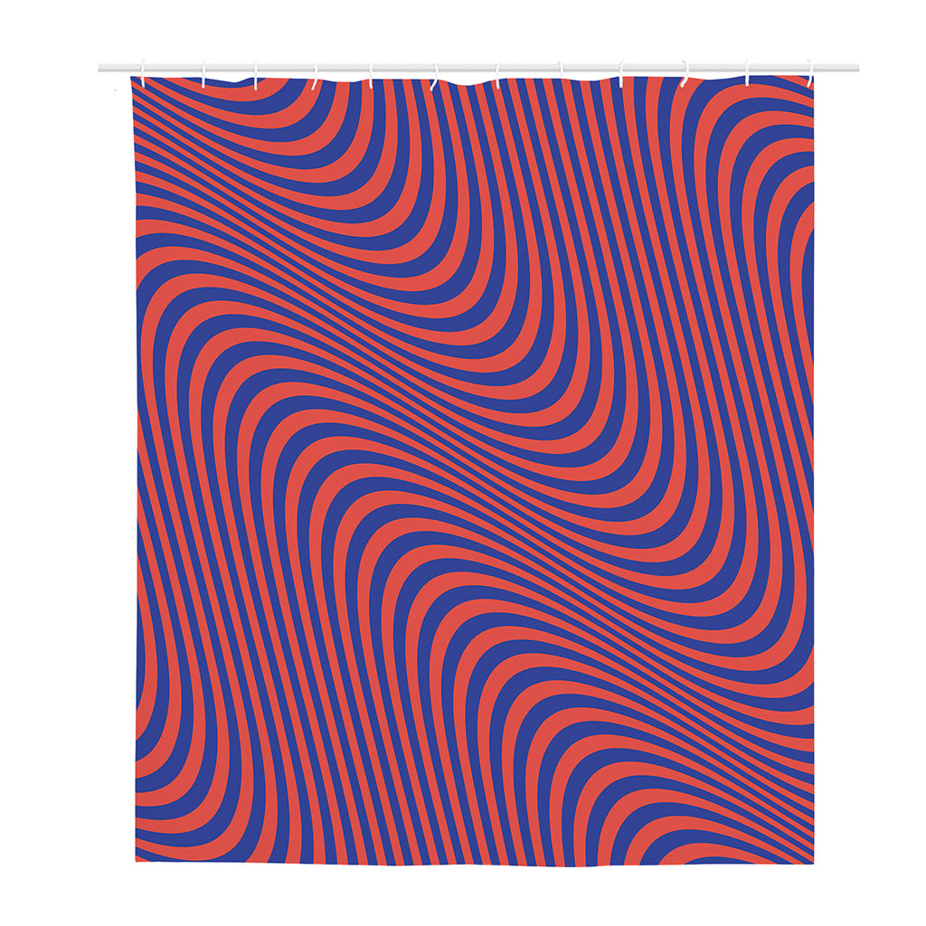 Psychedelic Illusion Print Polyester Shower Curtain
