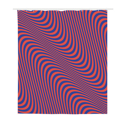 Psychedelic Illusion Print Polyester Shower Curtain