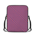Psychedelic Illusion Print Rectangular Crossbody Bag