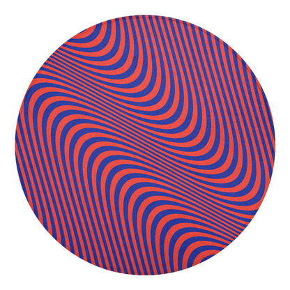 Psychedelic Illusion Print Round Blanket