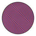 Psychedelic Illusion Print Round Floor Mat