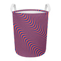 Psychedelic Illusion Print Round Laundry Basket