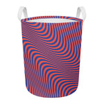 Psychedelic Illusion Print Round Laundry Basket