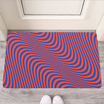 Psychedelic Illusion Print Rubber Doormat