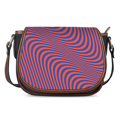 Psychedelic Illusion Print Saddle Bag
