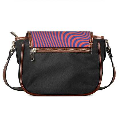 Psychedelic Illusion Print Saddle Bag