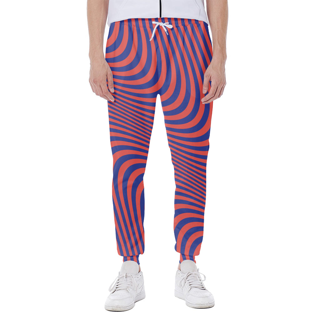 Psychedelic Illusion Print Scuba Joggers