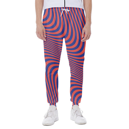 Psychedelic Illusion Print Scuba Joggers