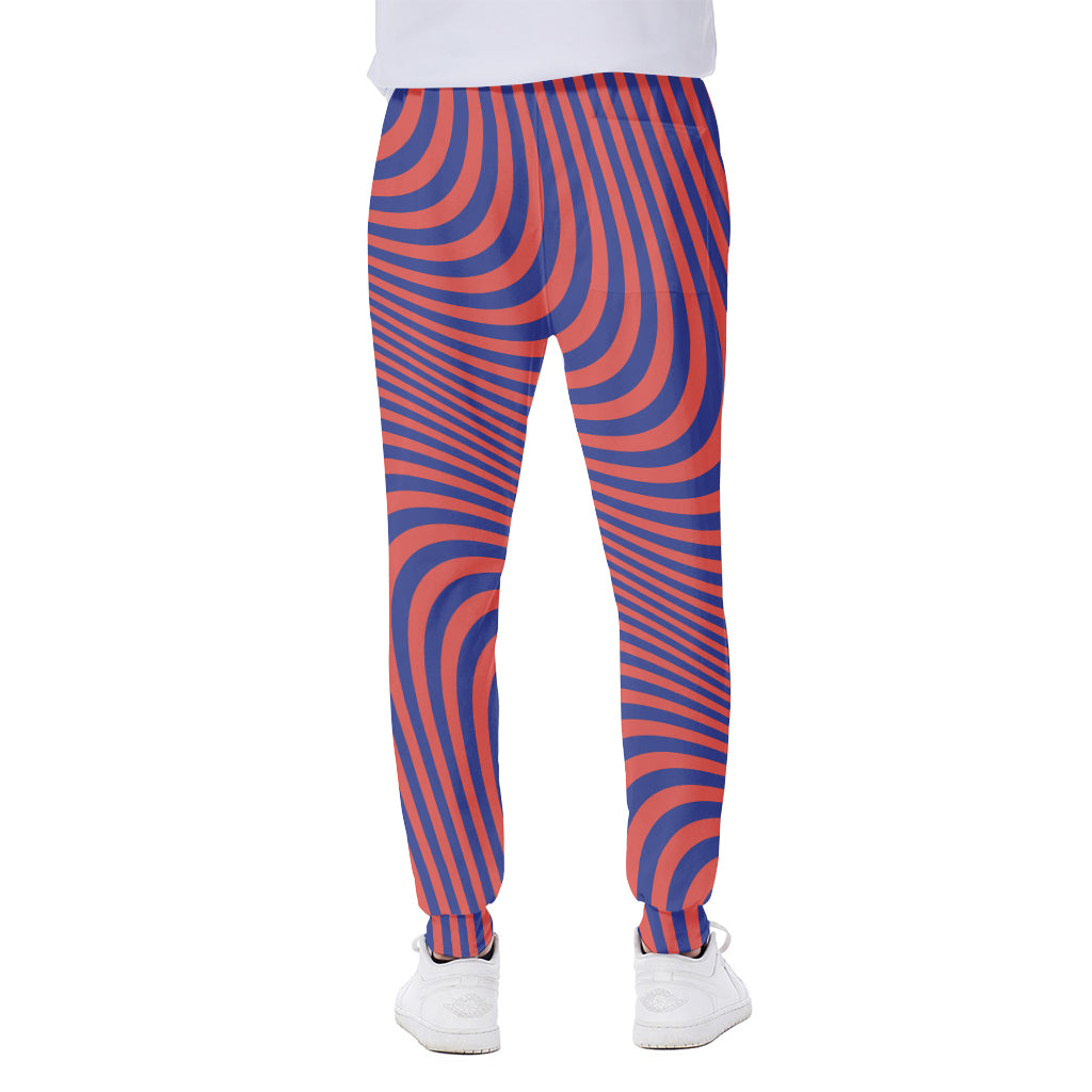 Psychedelic Illusion Print Scuba Joggers