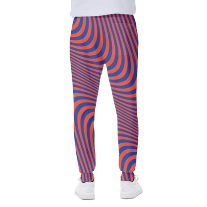 Psychedelic Illusion Print Scuba Joggers