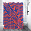 Psychedelic Illusion Print Shower Curtain