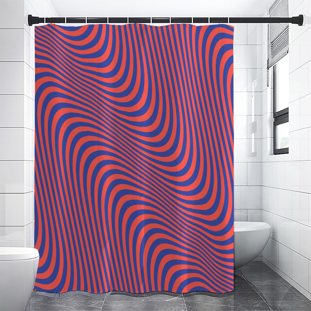 Psychedelic Illusion Print Shower Curtain