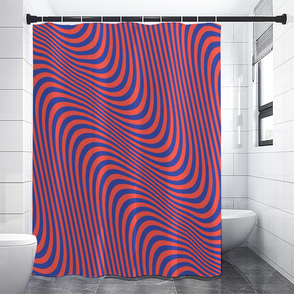 Psychedelic Illusion Print Shower Curtain
